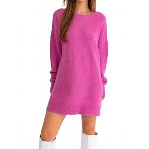 Le Lis Fuchsia Knit Mini Dress